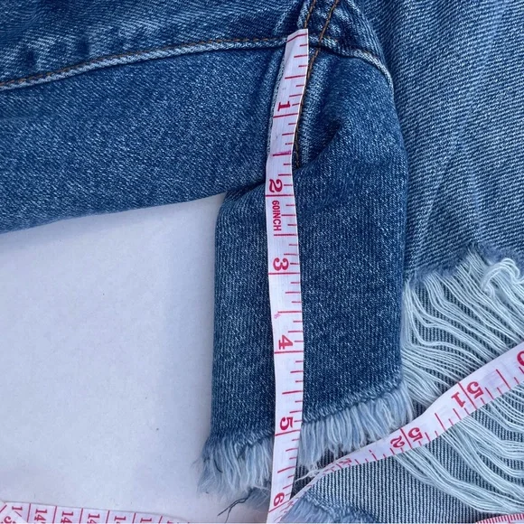 Judy Blue High Waist Distressed Denim Shorts XL NWT - Picture 5 of 7